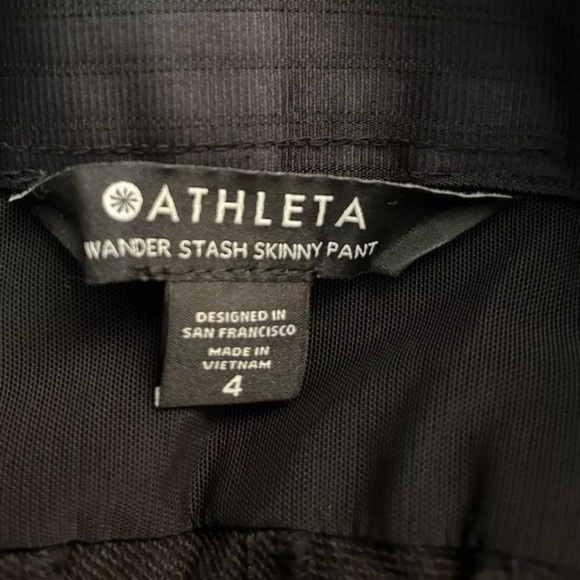 Athleta Wander Stash Skinny Pants Black Sz 4 / 29" Inseam Phone Pocket - Picture 5 of 5